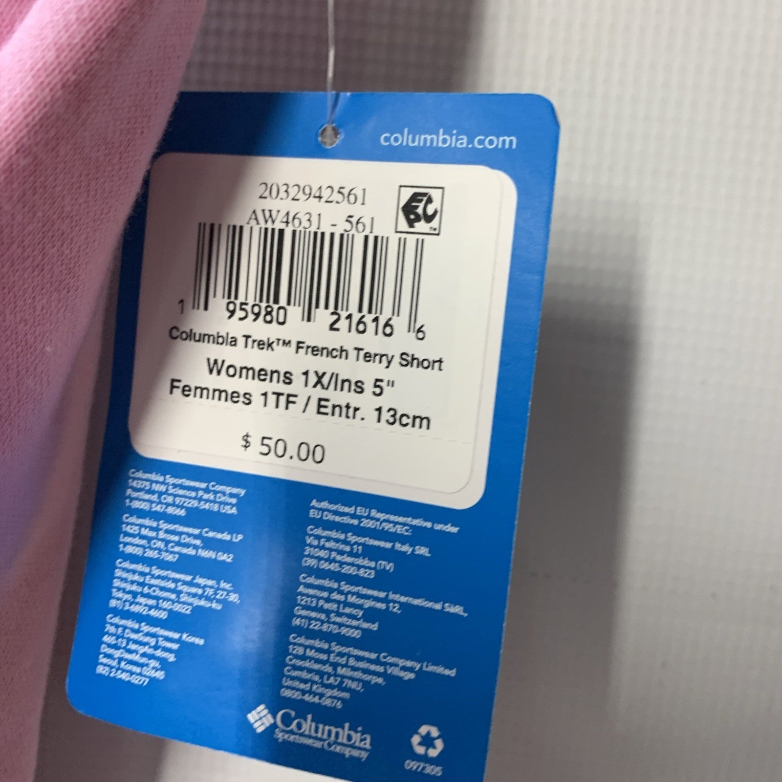 Columbia Trek French Terry Pink 3