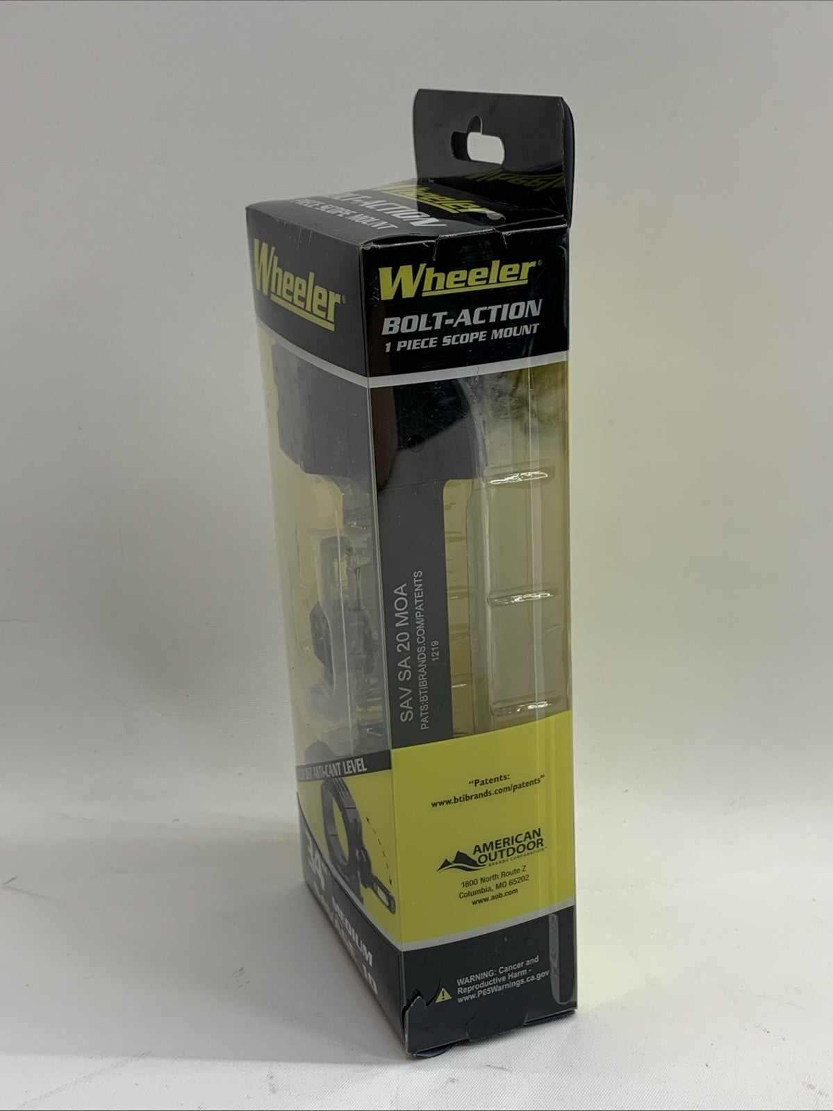 Wheeler 1-Piece Scope Mount 34 mm Medium fits Savage 10 Short Action Anti-Cant L