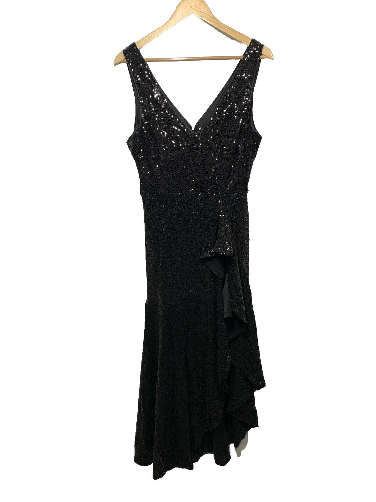 GRACE KARIN Women's Sequin Dress Sleeveless Cocktail Party Dress Size M Black