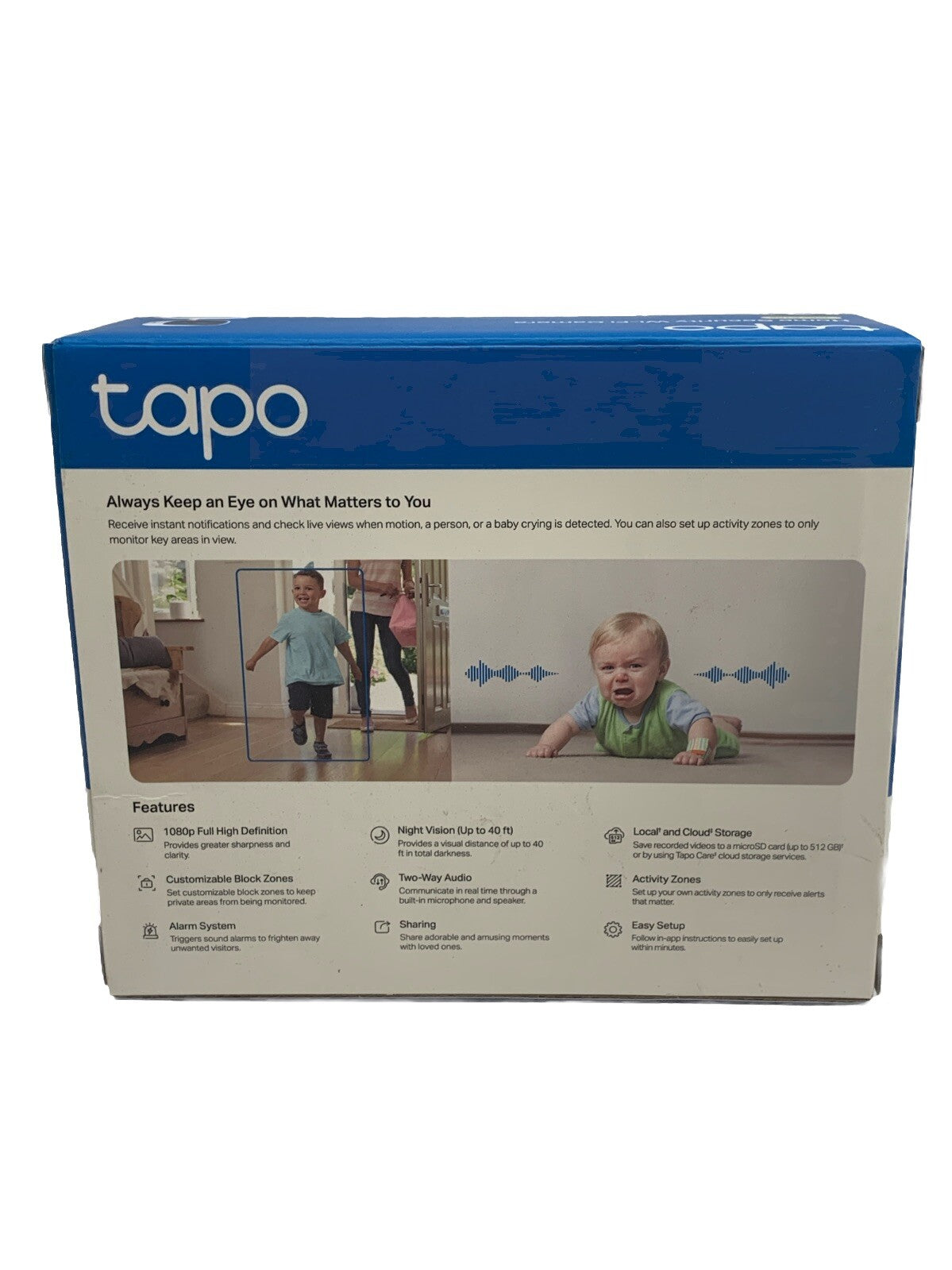 TP-Link Tapo 1080P Indoor Security Camera for Baby Monitor Dog Night Vision C100