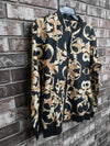 Daupanzees Mens All Over Fashion Luxury Design Print Open Front Long Sleeve Bomb