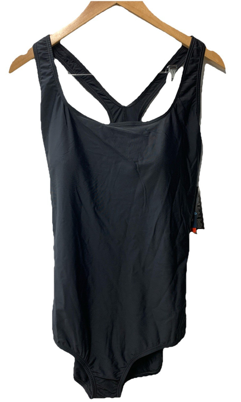 Speedo Plus Moderate Ultraback Black Swimsuit Padded One Piece Women's Size 22