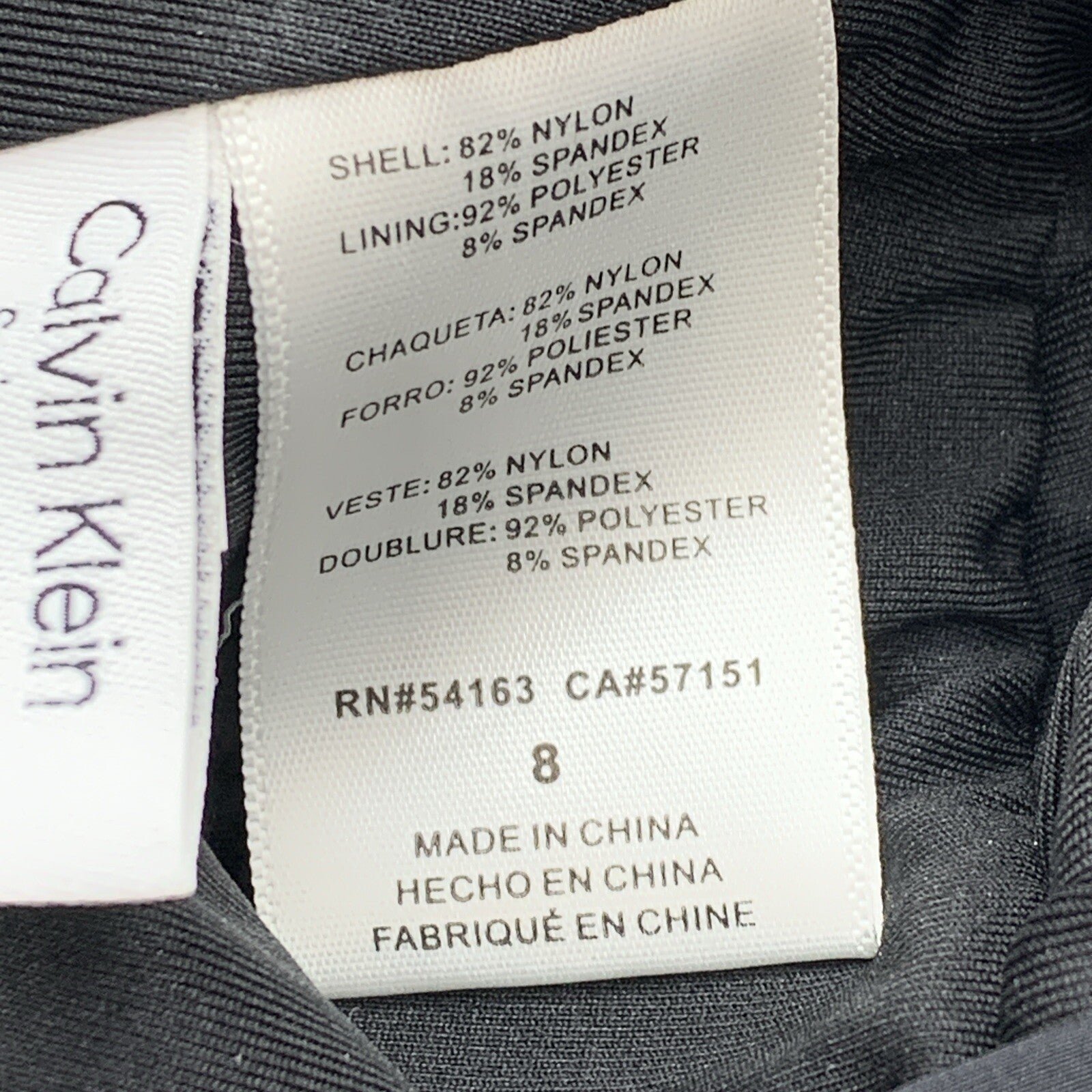 Calvin Klein Women's V-neck Twist Front Tummy Control One Piece Swimsuit Size 8