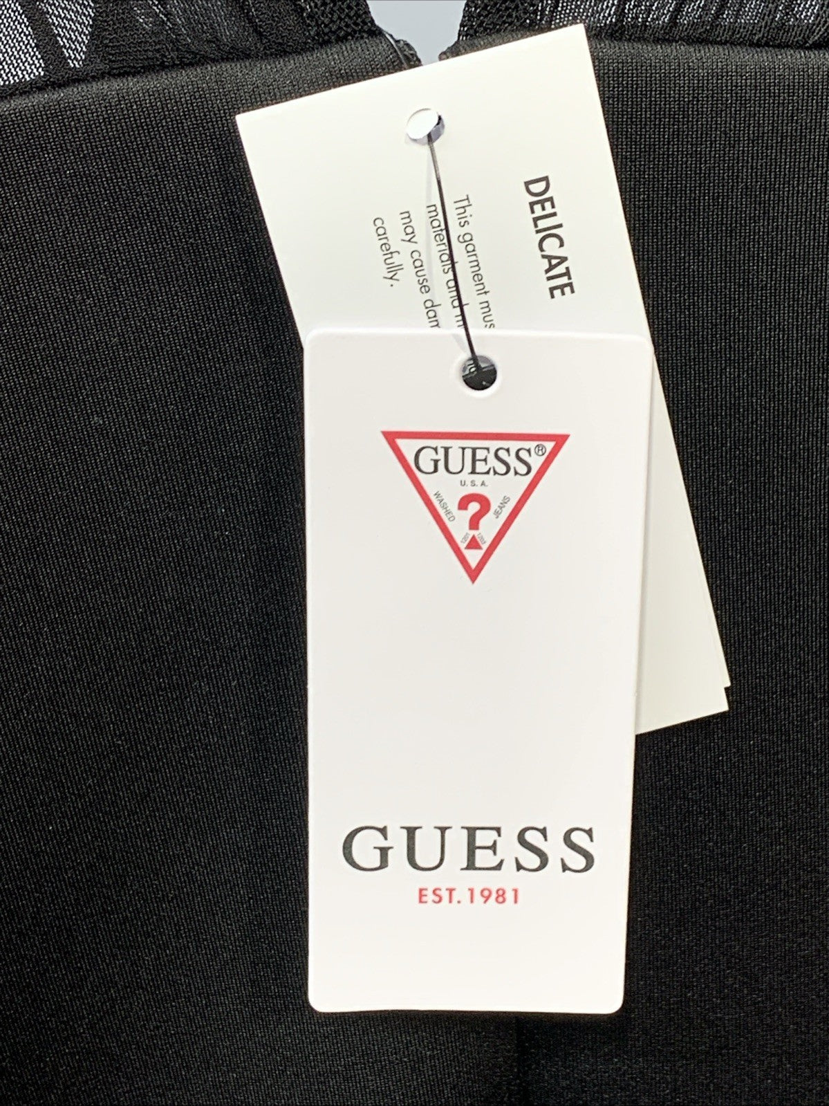 GUESS Women's Long Sleeve Clara Dress 14 Black Flattering  V-Neck V-back Shape