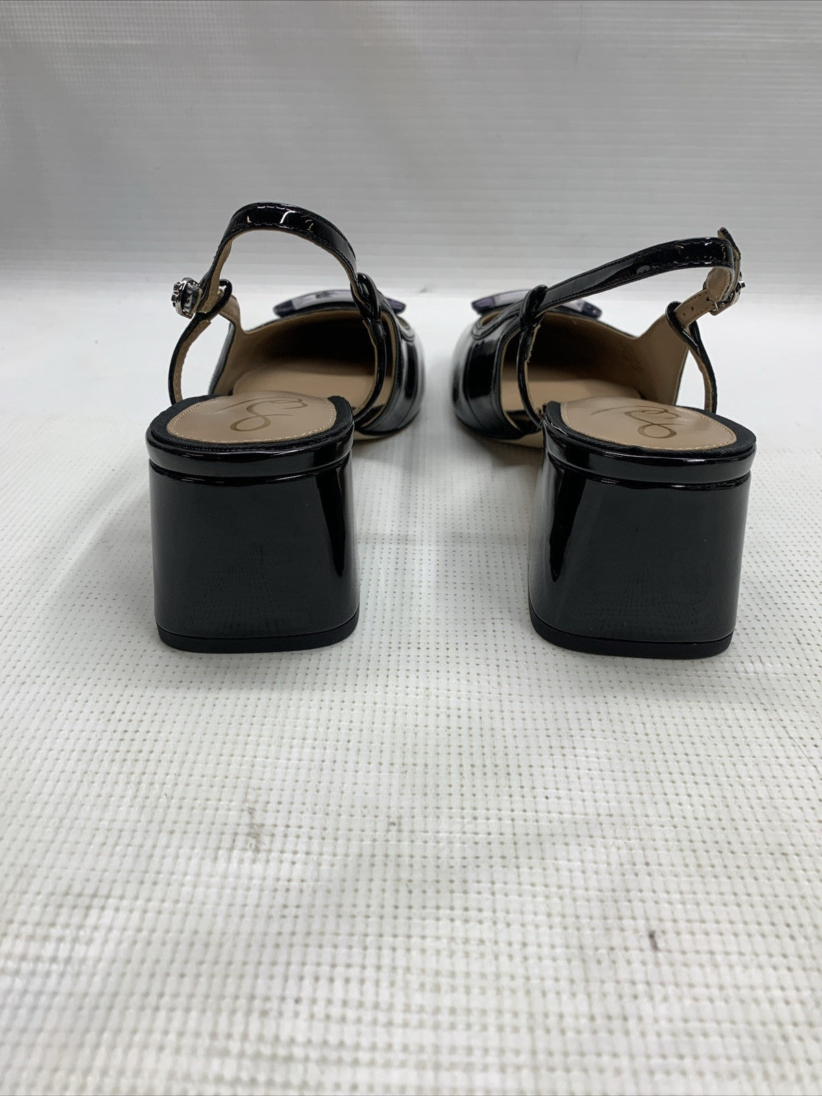 Sam Edelman Womens Tracie Adjustable Slingbacks Shoes Black I5471L2001 Size 8.5M