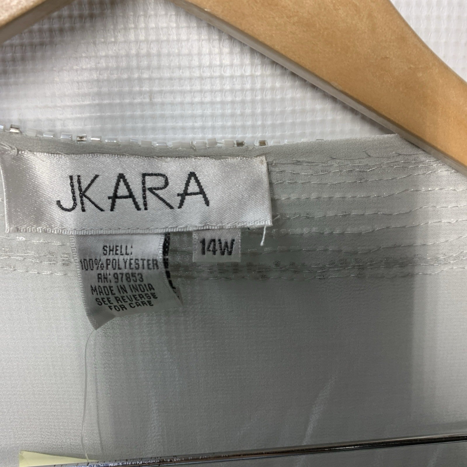 J Kara V-Neck Sleeveless Long Formal Dress With Matching Jacket Silver Size 14W