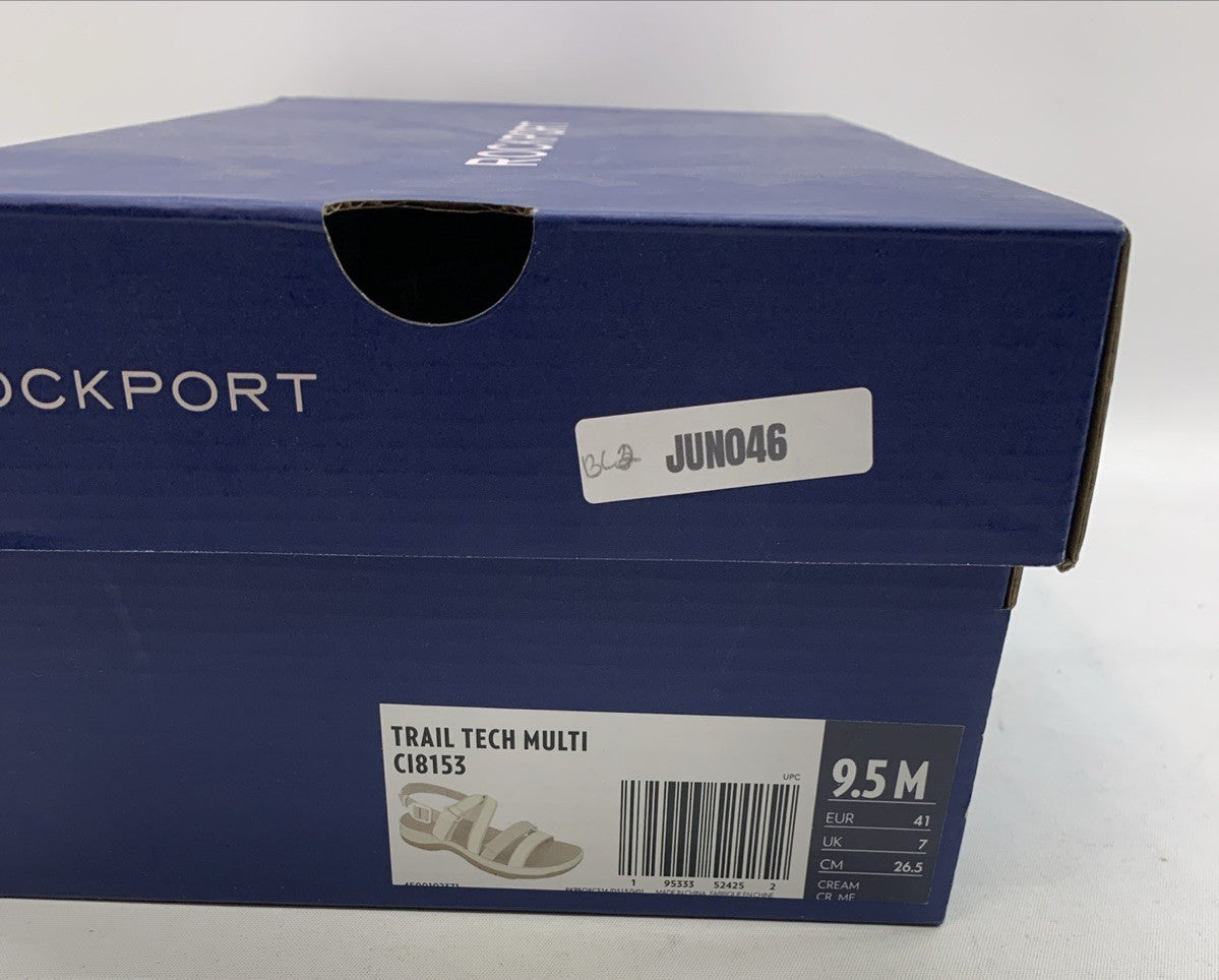 Rockport Trail Tech Sandals Women's 9.5 M Beige Vanilla Open Toe C18153 Buckle