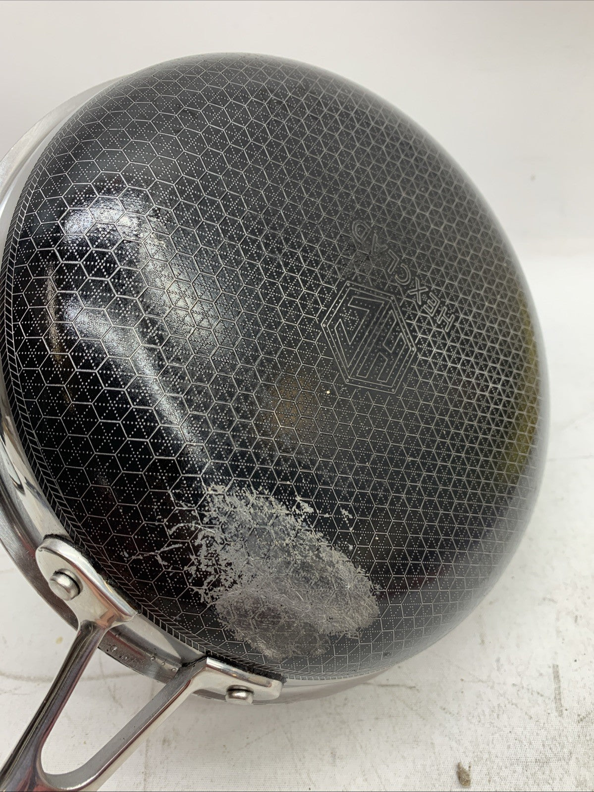 HexClad Hybrid 8in Cookware Frying Pan Nonstick with Cooking Clear Lid - USED