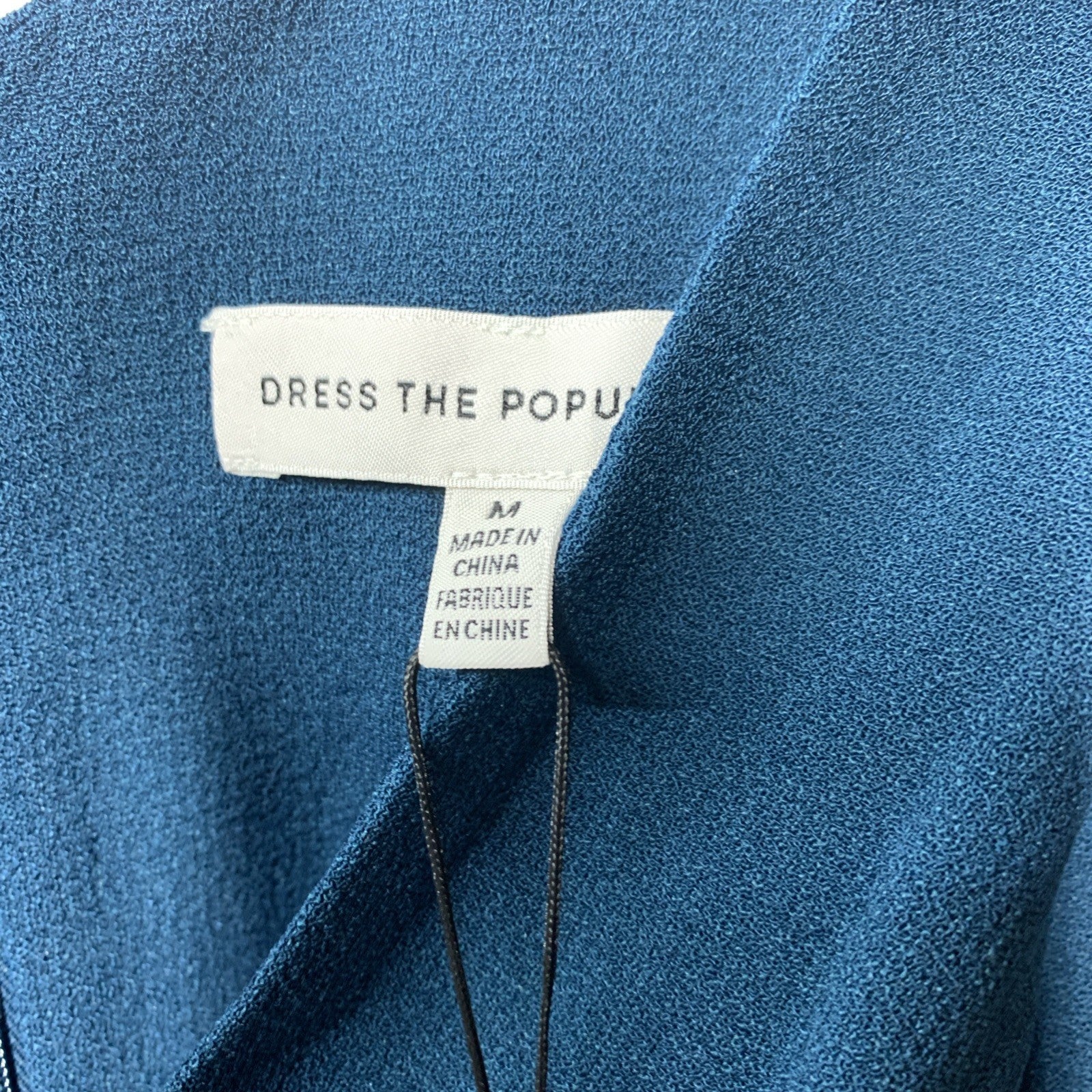 Dress the Population Alicia Plunging Fit and Flare Dress Mixed Media Medium