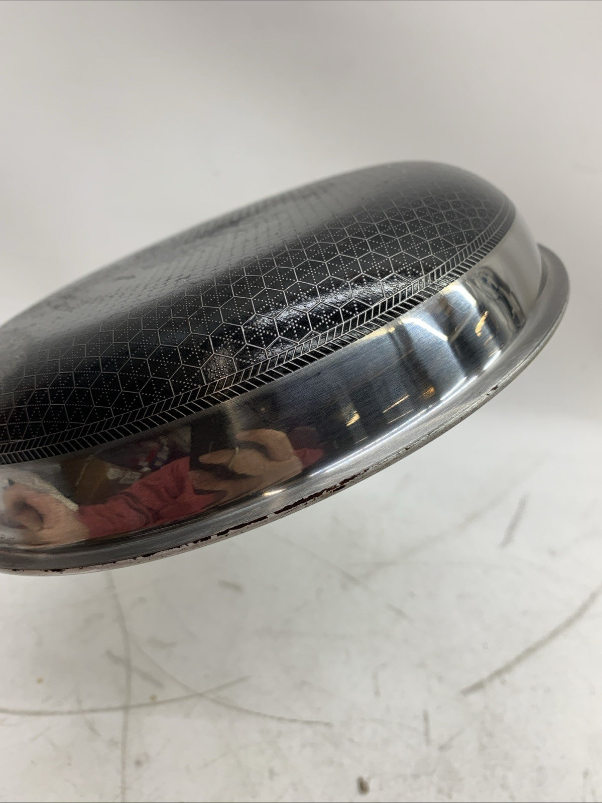 HexClad Hybrid 8in Cookware Frying Pan Nonstick with Cooking Clear Lid - USED