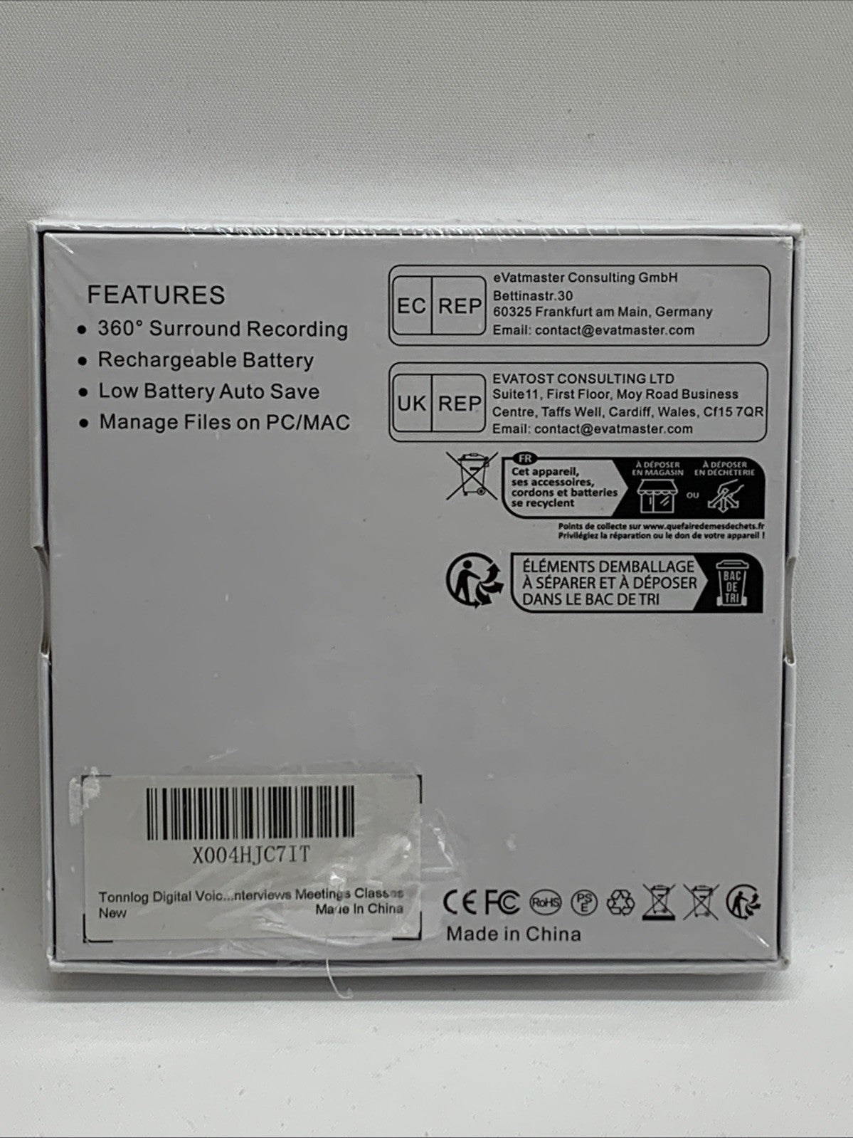 64GB Digital Voice Recorder, Tonnlog 1536Kbps Activated Recorder for Lectures