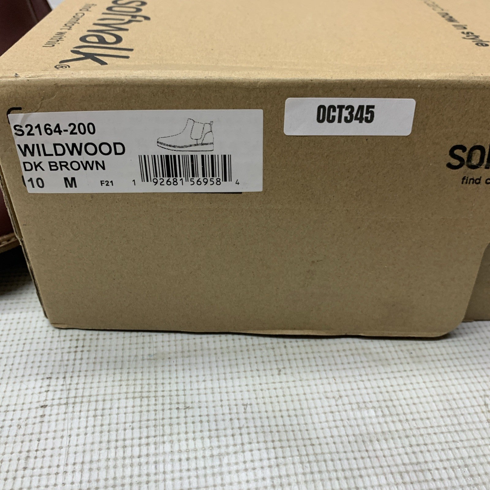 SoftWalk Women's Ankle Boots and Booties Wild Wood Dark Brown S2164-200 Size 10M