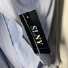 Light blue women's sheath dress with chiffon capelet by SLNY Fashions, size 16P, suitable for parties and formal events.