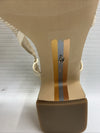 Sam Edelman Women Tracie Heel Size 8M Natural Weave Squared Toes Slingback Strap
