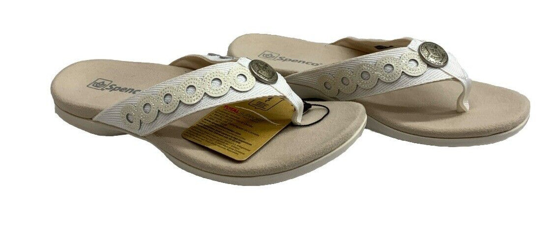 Waco Tierra Womens Sandal White Size 6.5 D Open Toe Full Contact Comfort footbed