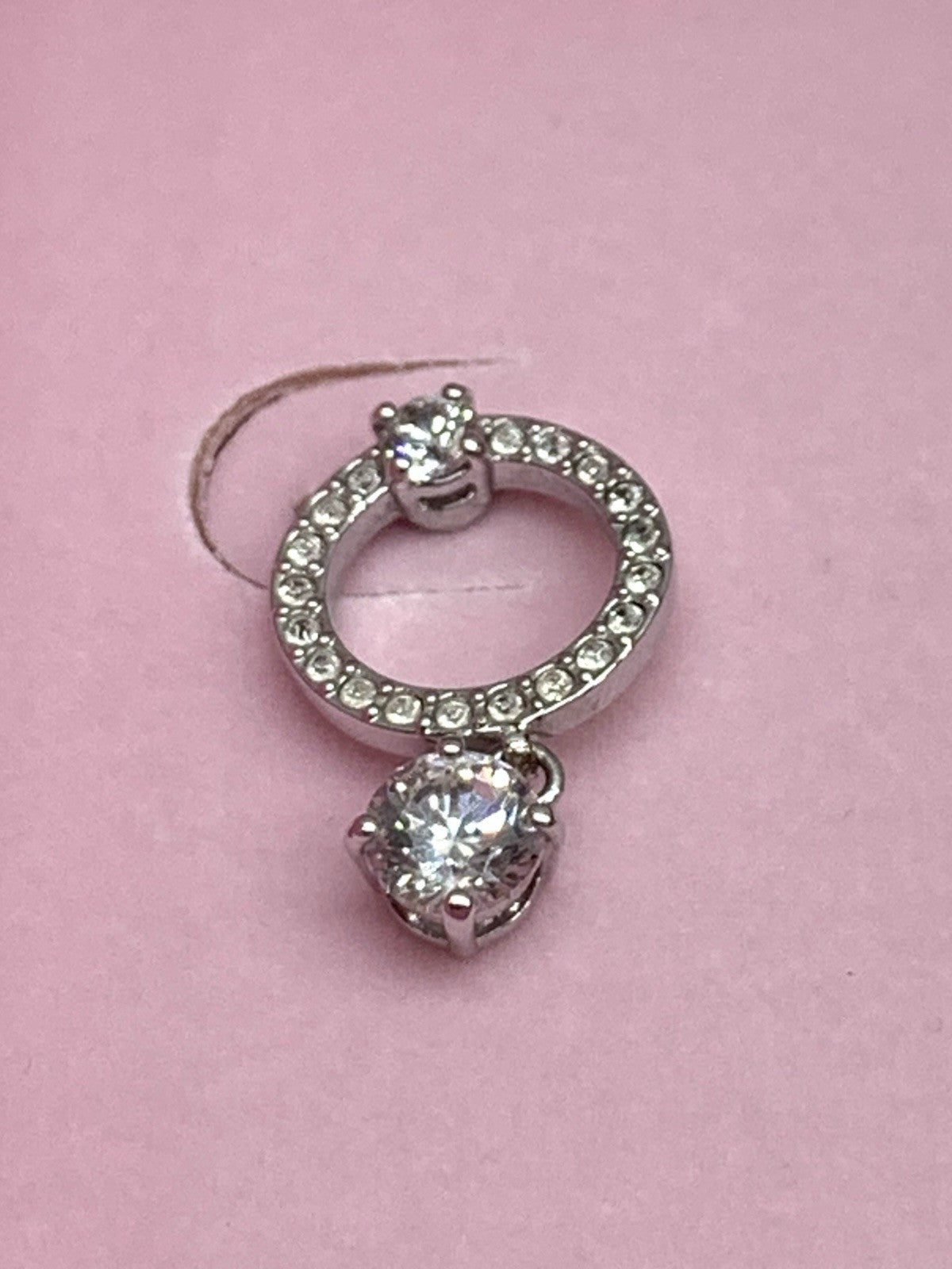 Women' Swarovski Stud Attract Circle 5563278 Earrings White Crystals Jewelry