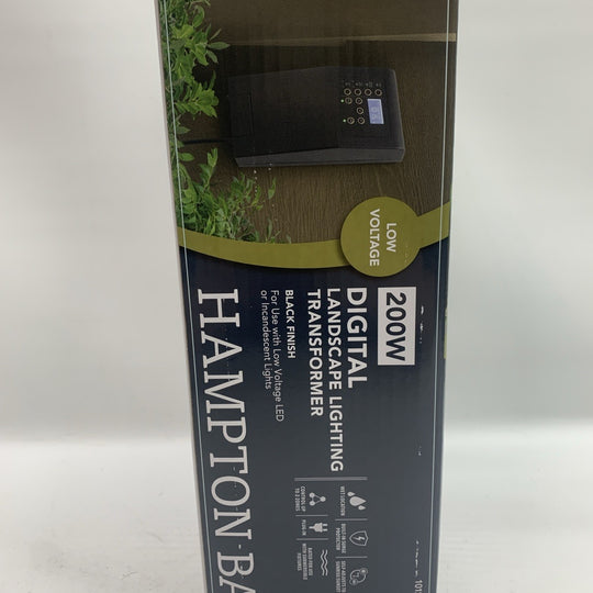 Hampton Bay 200W Digital Landscape Lighting Transformer 1012029952 Black Finish