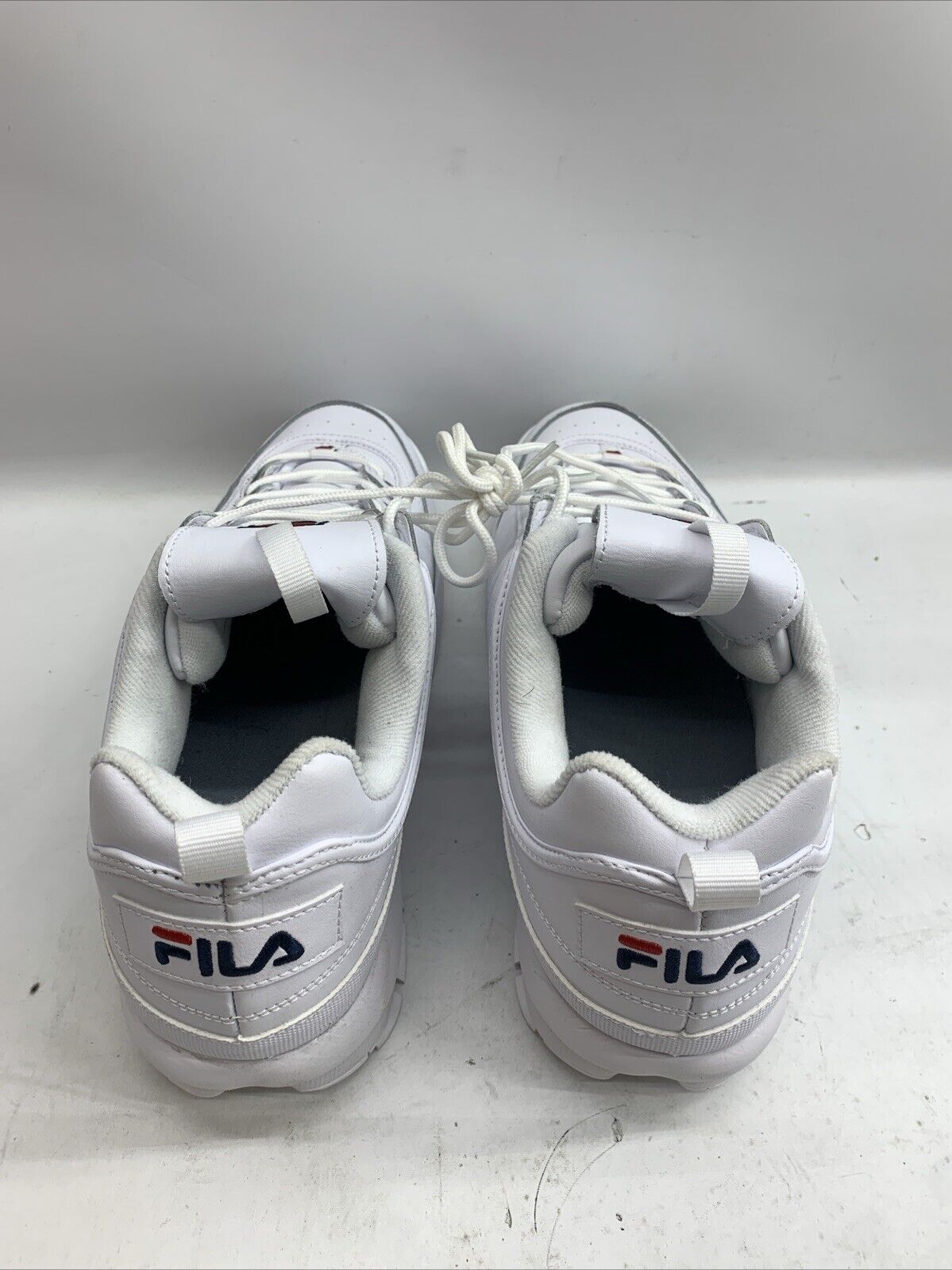Fila Men's Strada Disruptor II Sneakers White US 14 Lace-up Shoes Lightweight