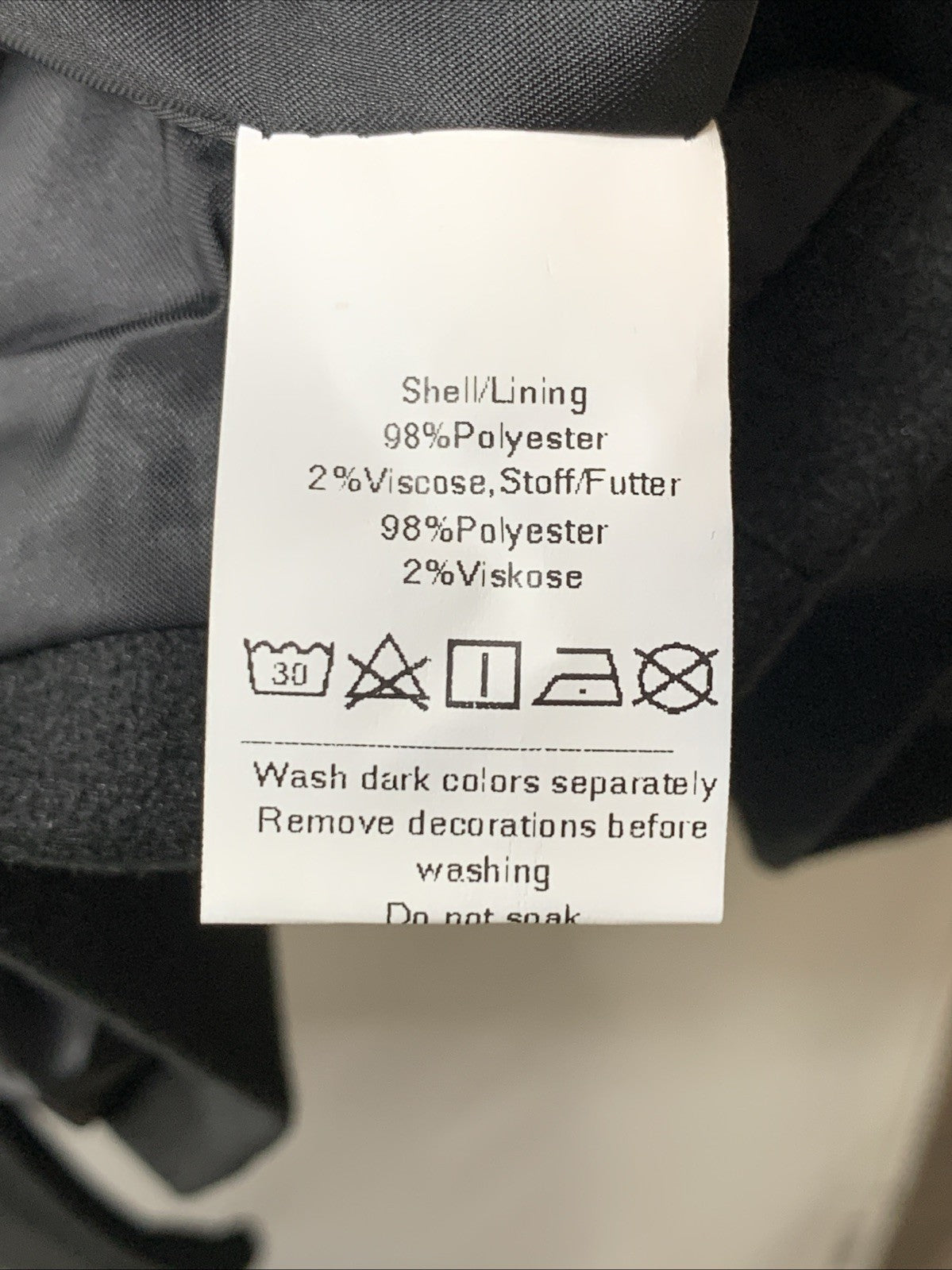 Hanna Nikole Women’s Wool Pea Coat Double-Breasted Belted 22W Black Long Sleeve