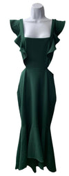 Petal & Pup Women Yvonne Midi Dress TL10460 Emerald Green Sleeveless Size M