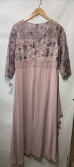 Alex Evenings Women's Long Lace Top Empire Waist Dress 3/4