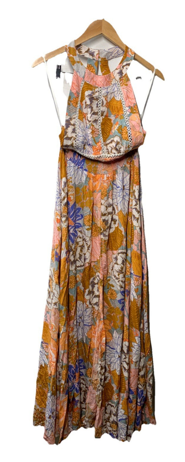Petal + Pup Newell Dress Floral Halter Boho Romantic Event Sleeveless Size Large