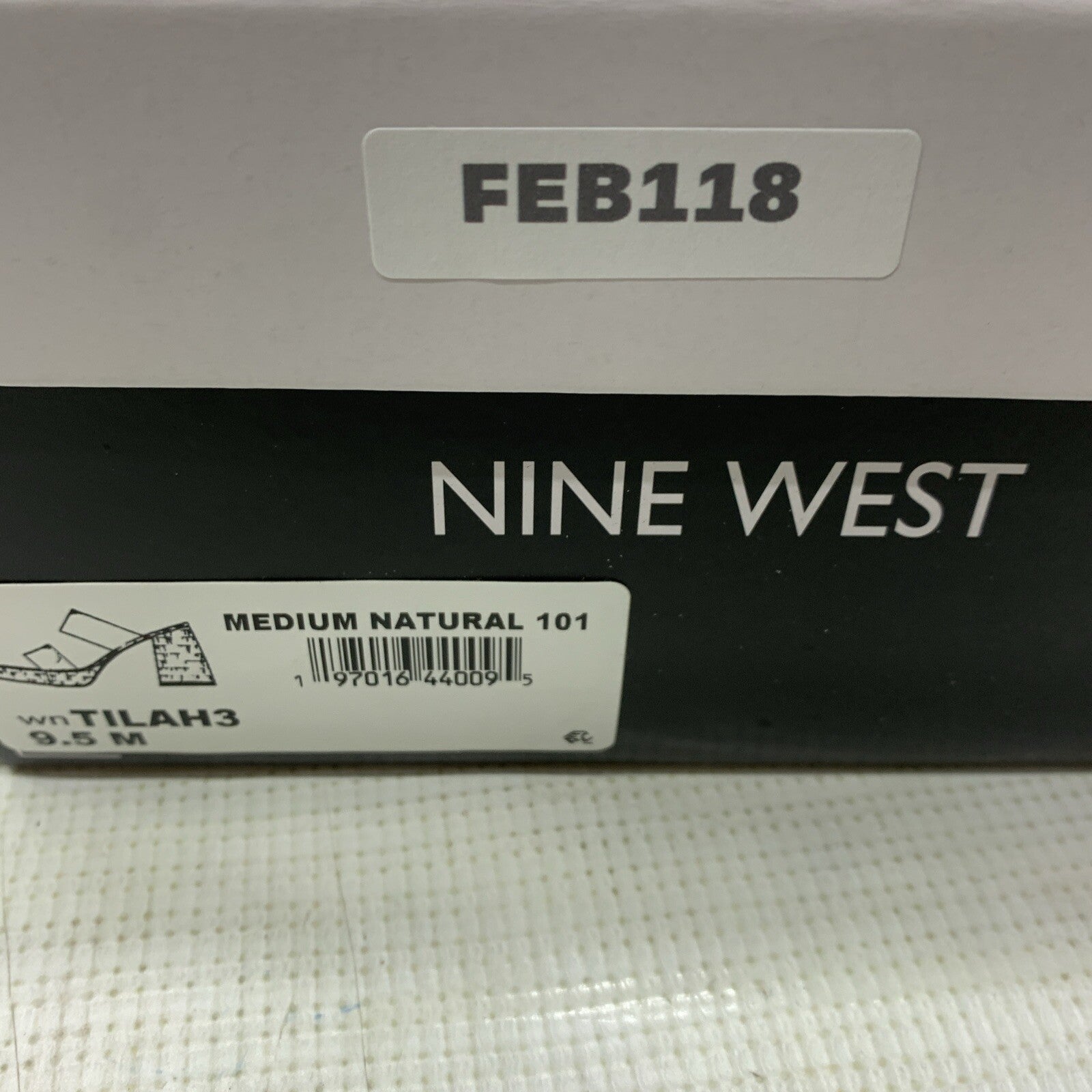 NINE WEST Women’s Tilah Heeled Sandal Clay101 Size 9.5 Open Square Toe Slip On