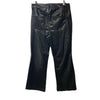 DKNY Black Women’s Soft Faux Leather Mini Boot Flare Long Pants Size 10 Black