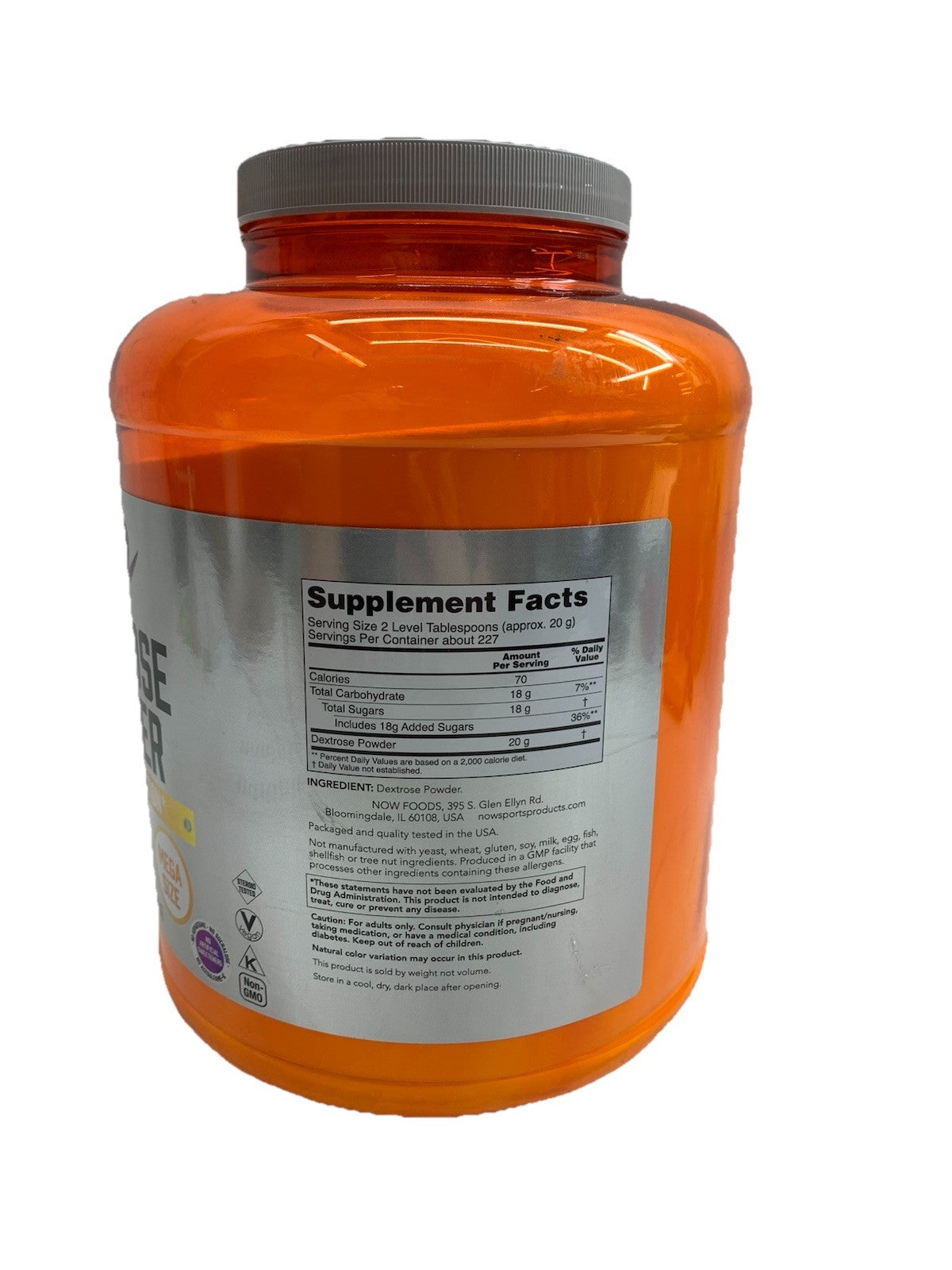 NOW Sports Dextrose Powder - 10 lbs, Energy Production Fuel Quick Energy Fuel
