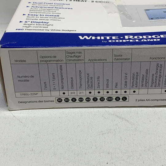 White-Rodgers Emerson 1F85U-22NP Non-Programmable Thermostat 80 Series - White