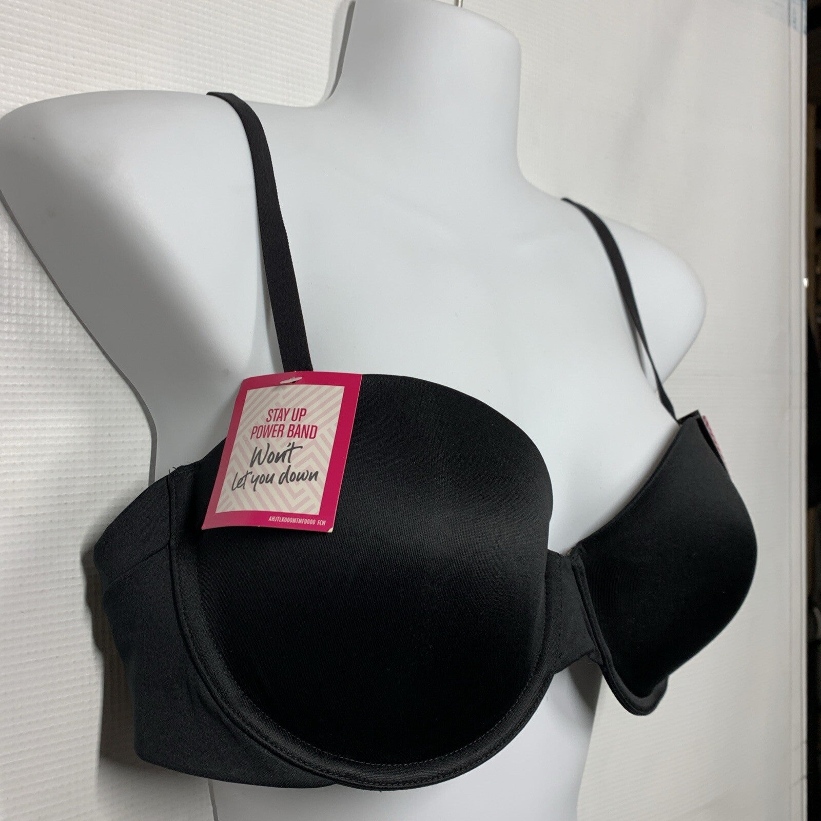 Self Expressions Women's SE6900 Side Smoothing Strapless Bra 38B Black Underwire