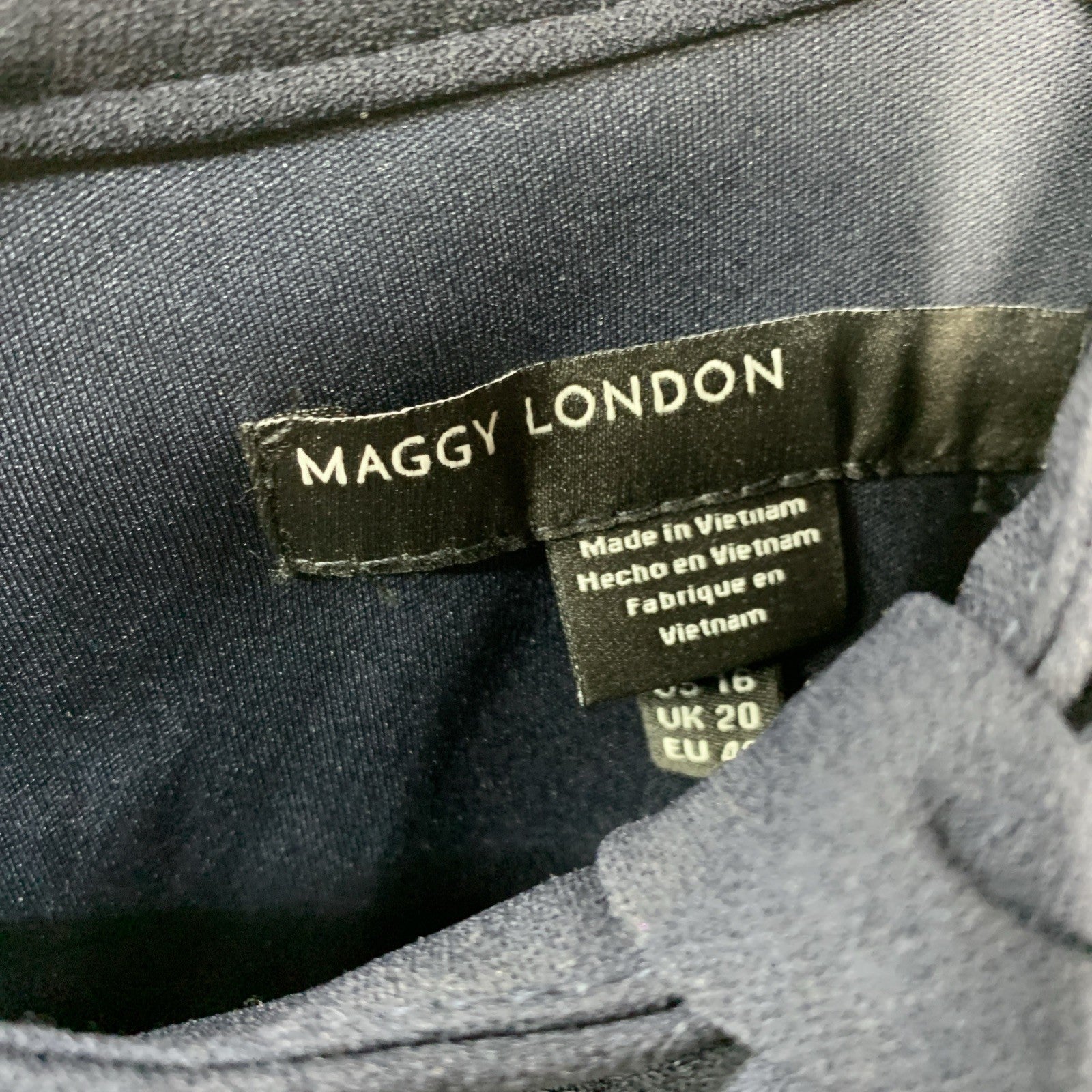 Maggy London Pleated Short Sleeve G5382M Midi 16 Dress Cocktail Party Formal