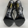Nine West Womens Reina Black Faux Leather Heels Sandal WNREINA3 Shoes Size 9M