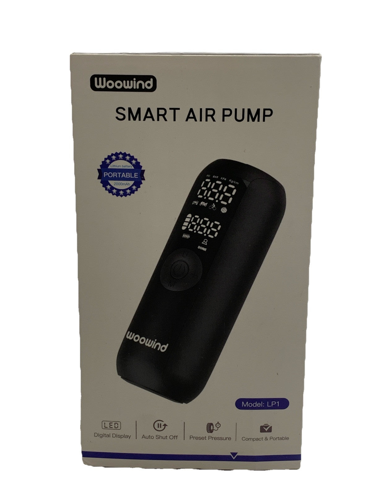 WooWind Smart Air Pump LP1 Portable Air Compressor Dual Display CompacT & Portab