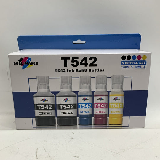 SUBILIMAKER T542 Sublimation Ink Set 5 Bottles 2x140ml 3x70ml for Epson Ecotank