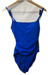 La Blanca One Piece Swimsuit Island Goddess Shirred Side Bathing Suit Size 8