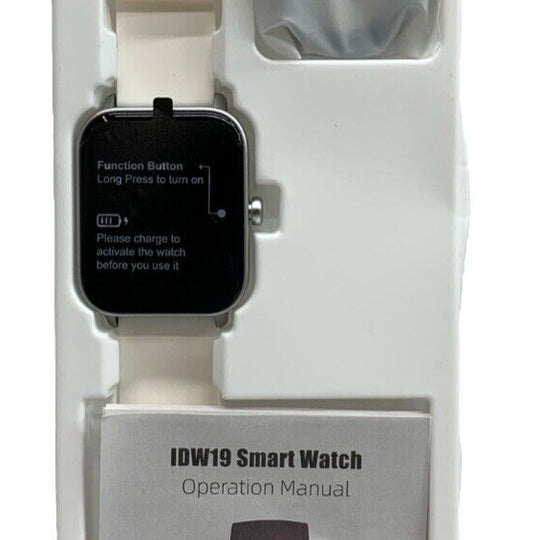 IDW19 Smart Watch Women White Waterproof Heart Color Display Blood Oxygen Alexa