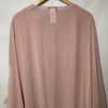 SLNY Women's Cocktail Dress Size 24W Pink Beaded Chiffon Shift with Capelet