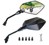 MAMIKO Universal Motorcycle Rear View Mirrors for M8 M10 Threaded Bolt Double Ta