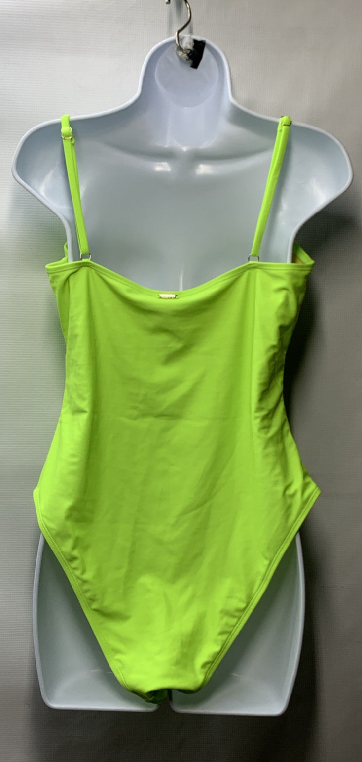 RELLECIGA Women's Bandeau One Piece Swimsuits XL Neon Green R2092-403 Swimwear