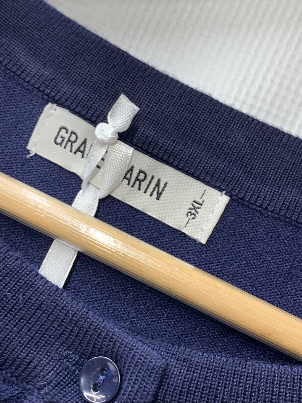 GRACE KARIN Women's Long Sleeve Button Up Shirt Cable Knit Cardigan Size 3XL