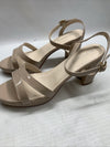 Touch Ups Women's Harmon Block Heeled Sandal Nude Size 9M Buckle Open Toe 4675M