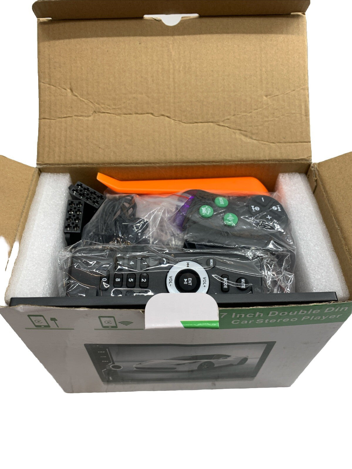 7' Digital Screen Wireless Apple CarPlay Double Din Car Stereo Player 7035W-Play