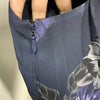 City Chic Plus Size Navy Floral Chiffon Romantic Ruffle Maxi Dress Size 18 V-nec