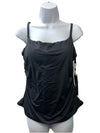 La Blanca Women Island Goddess Lingerie Strap Tankini Swimsuit Top Size 14 Black