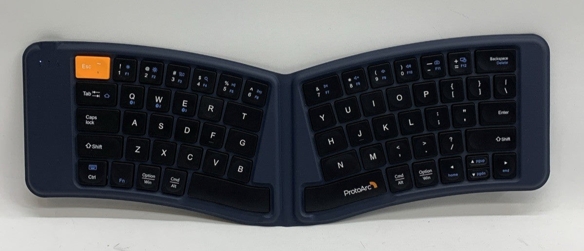 ProtoArc Ergonomic Foldable Keyboard, XK03 Split Folding Bluetooth Keyboard