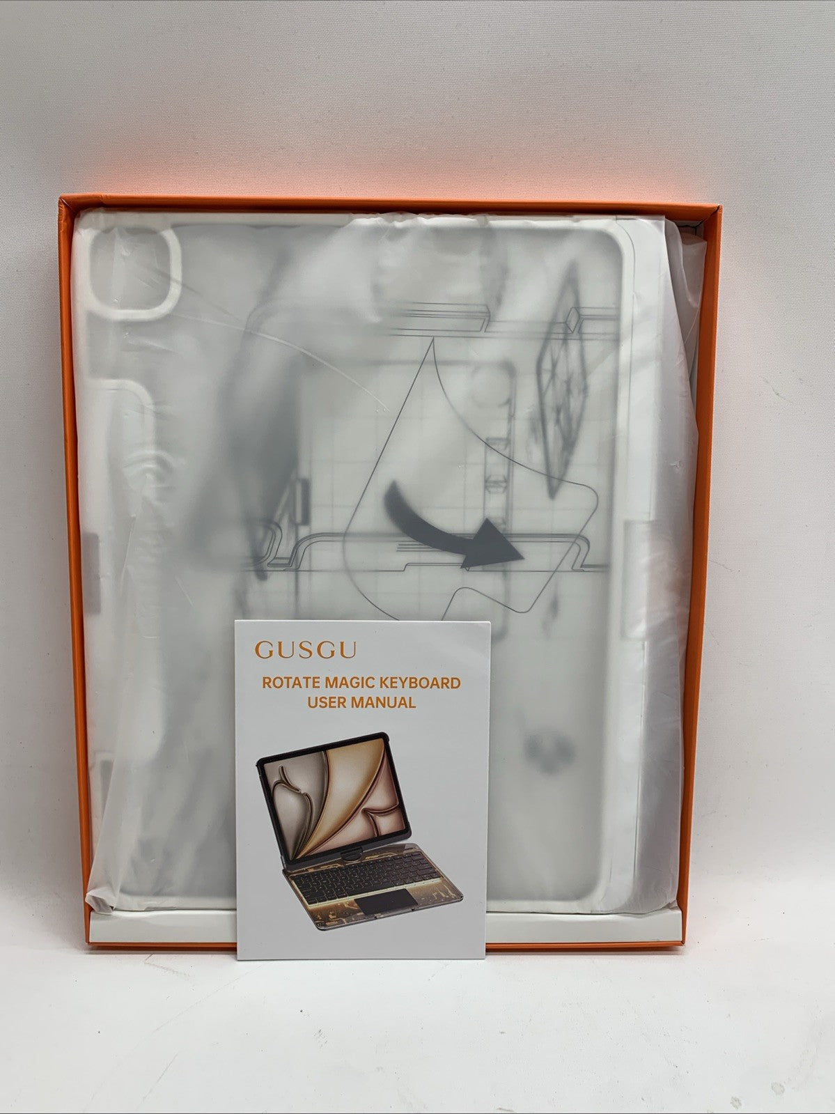 Transparent Case with Keyboard for 2024 iPad Pro 11-in.(M4) Transparent white