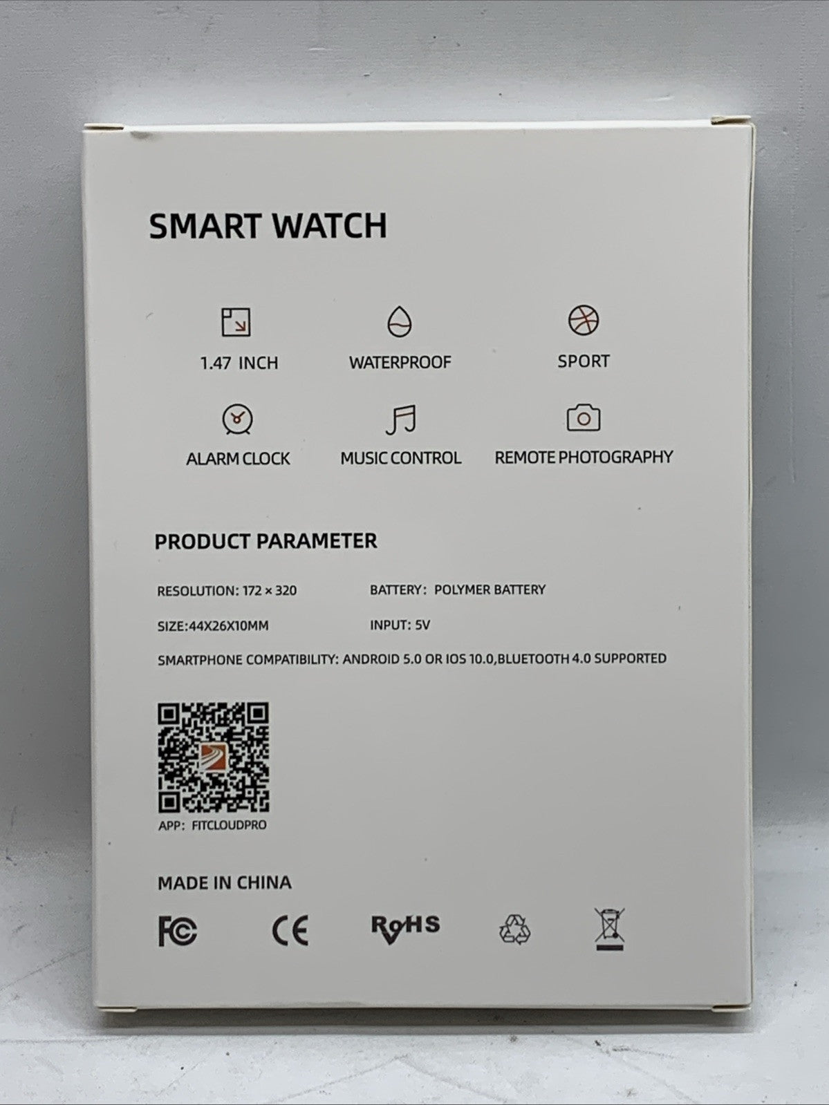 FITVII Fitness Tracker with 24/7 Heart Rate & Blood Pressure HM08 Monitor-Black