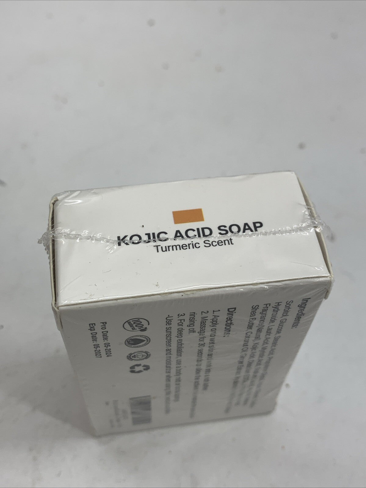 Natural Kojic Acid Soap for Hyperpigmentation - Turmeric Soap  3.5oz Lot Of 3