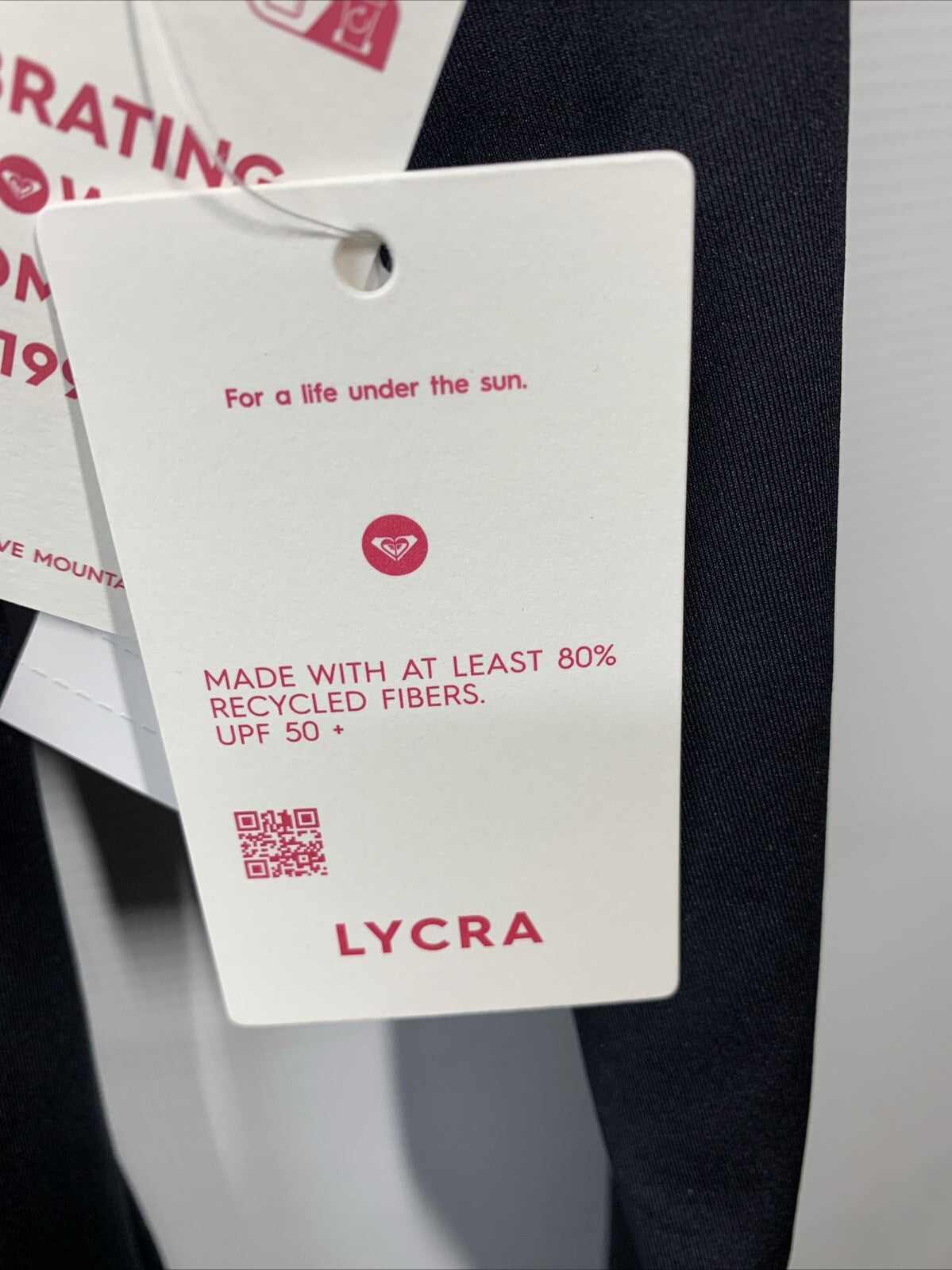 Roxy Whole Hearted LS Rash Guard Shirt Anthracite Black L Long Sleeve UPF 50+